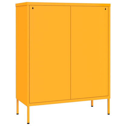 vidaXL Schubladenschrank Senfgelb 80x35x101,5 cm Stahl