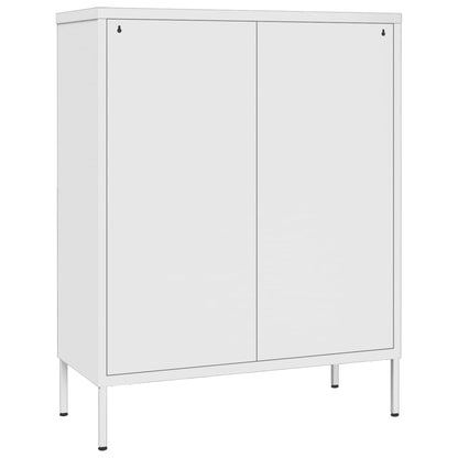 vidaXL Schubladenschrank Weiß 80x35x101,5 cm Stahl