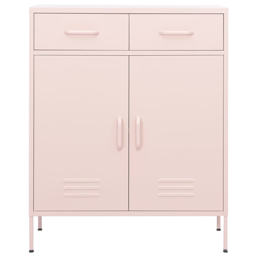 vidaXL Lagerschrank Rosa 80x35x101,5 cm Stahl