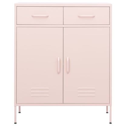 vidaXL Lagerschrank Rosa 80x35x101,5 cm Stahl