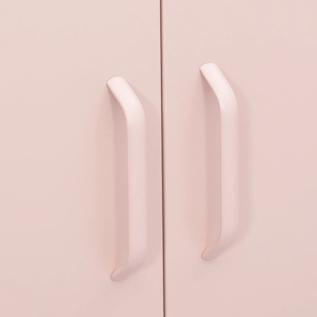 vidaXL Lagerschrank Rosa 80x35x101,5 cm Stahl