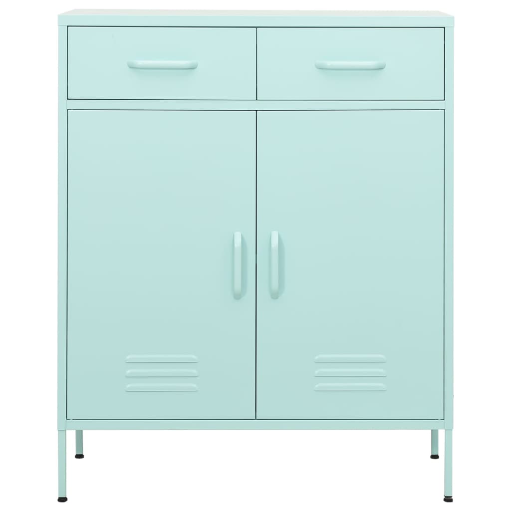 vidaXL Lagerschrank Minzgrün 80x35x101,5 cm Stahl