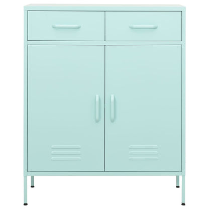 vidaXL Lagerschrank Minzgrün 80x35x101,5 cm Stahl