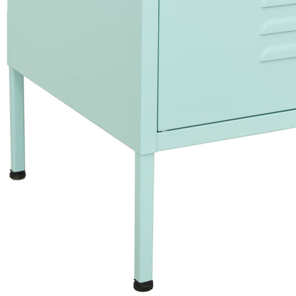 vidaXL Lagerschrank Minzgrün 80x35x101,5 cm Stahl