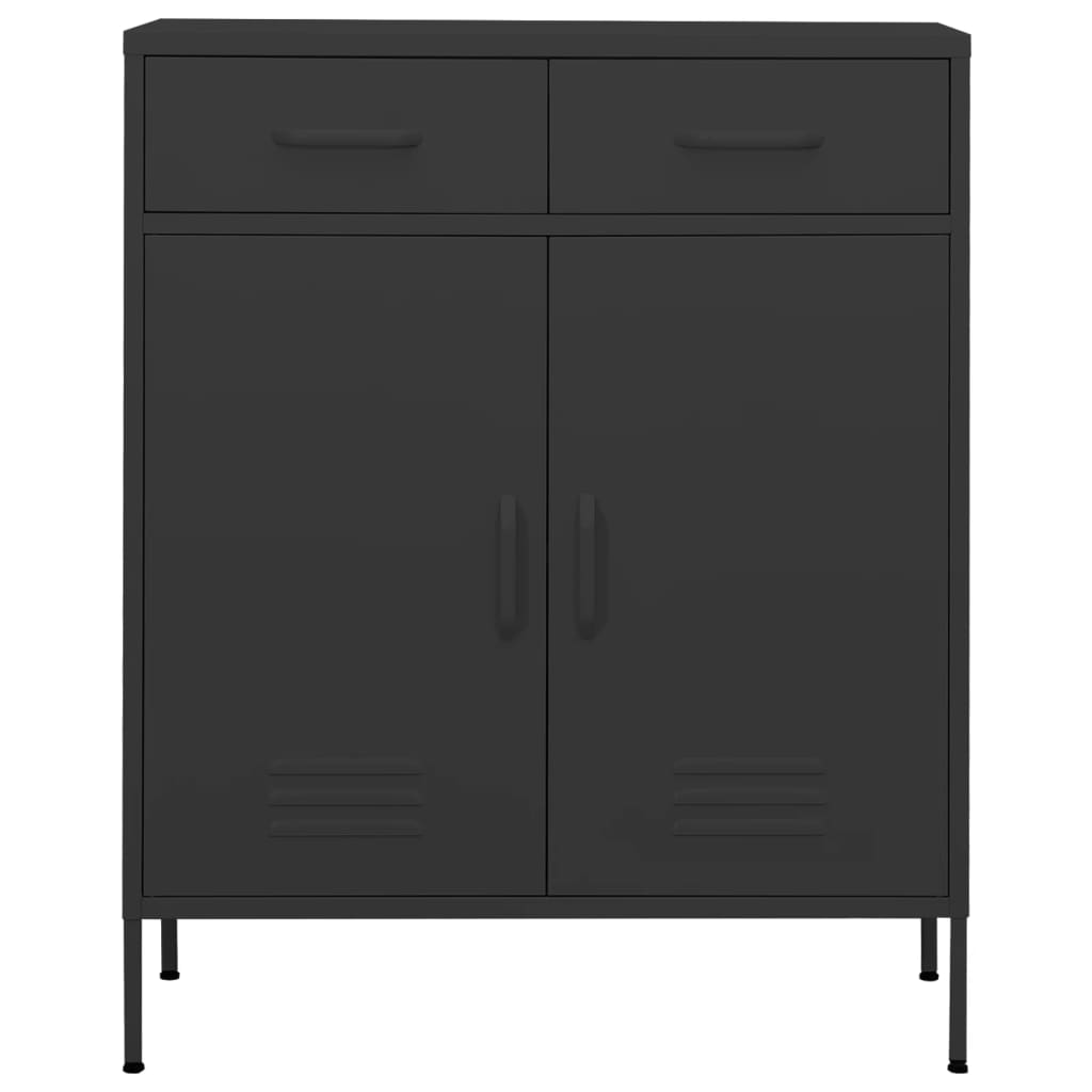 vidaXL Lagerschrank Anthrazit 80x35x101,5 cm Stahl