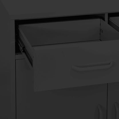 vidaXL Lagerschrank Anthrazit 80x35x101,5 cm Stahl