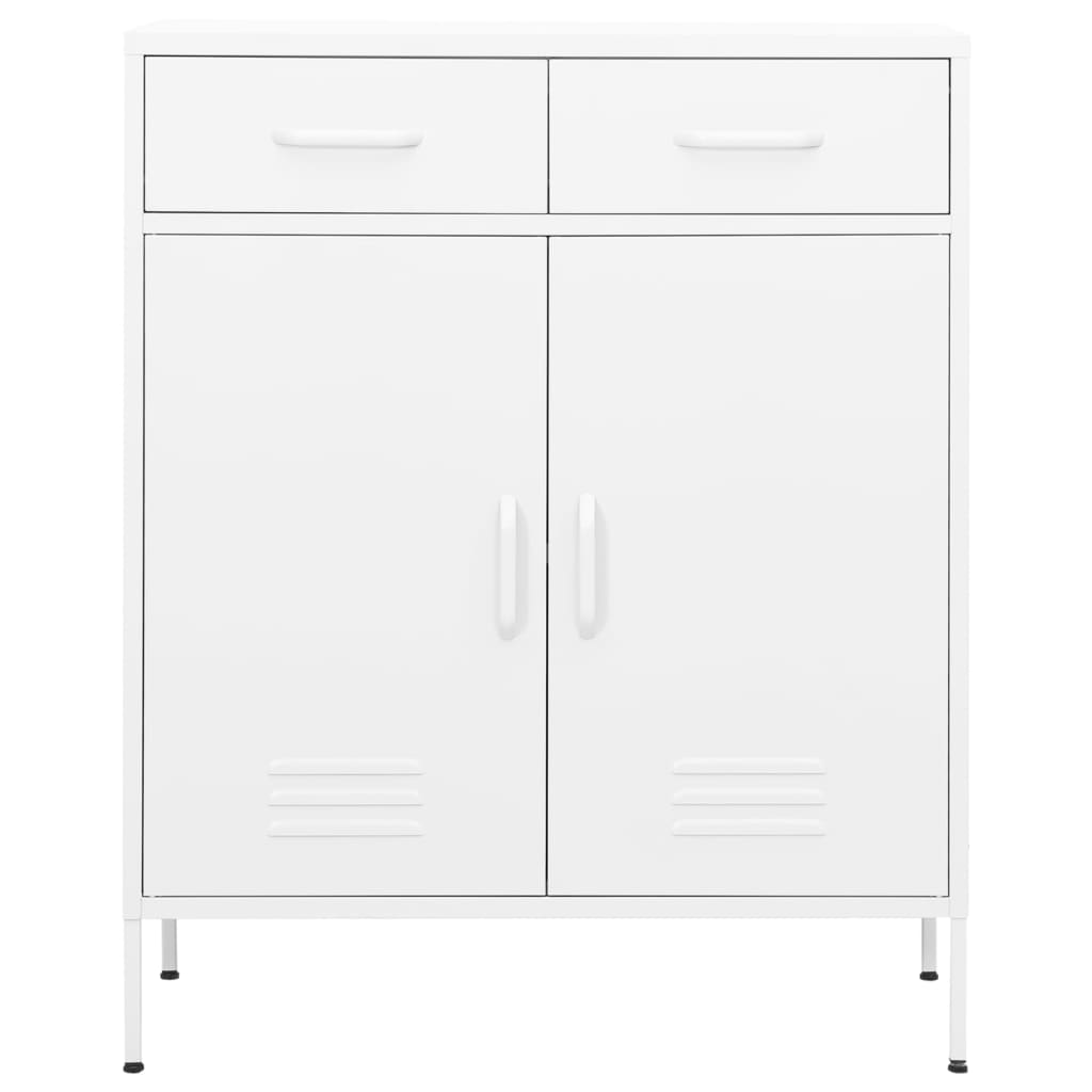 vidaXL Lagerschrank Weiß 80x35x101,5 cm Stahl