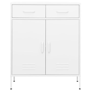 vidaXL Lagerschrank Weiß 80x35x101,5 cm Stahl