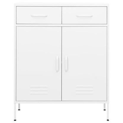vidaXL Lagerschrank Weiß 80x35x101,5 cm Stahl