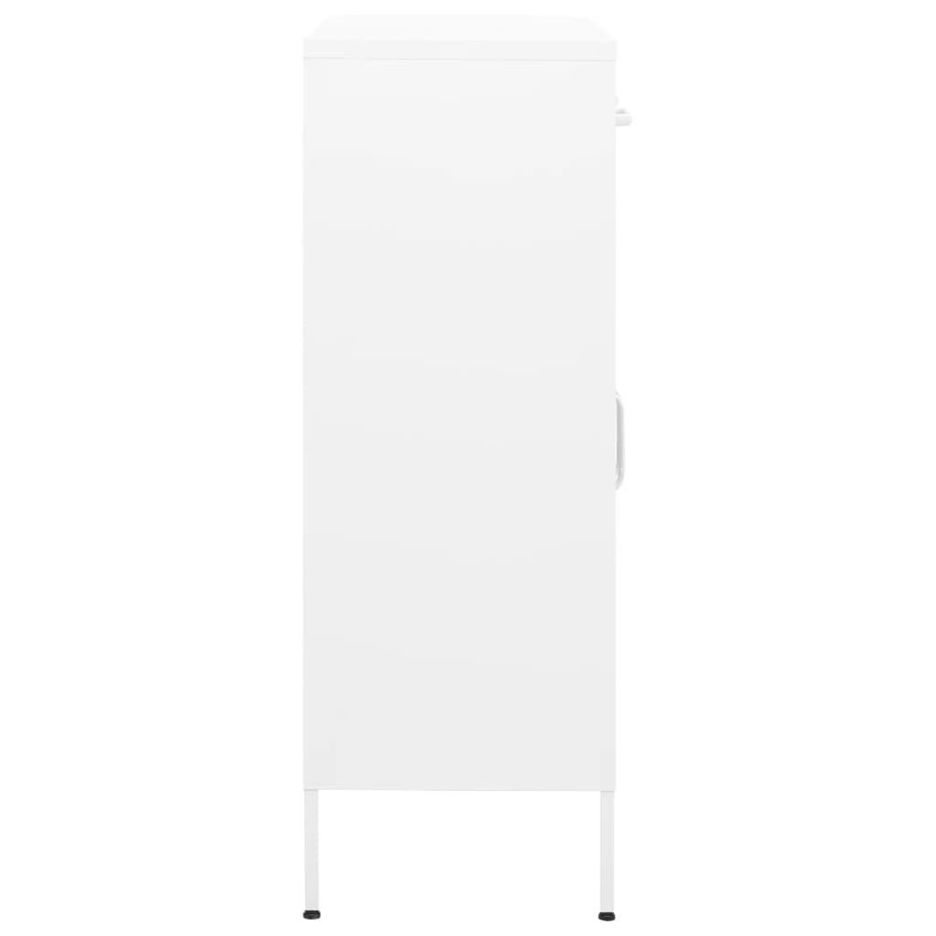 vidaXL Lagerschrank Weiß 80x35x101,5 cm Stahl