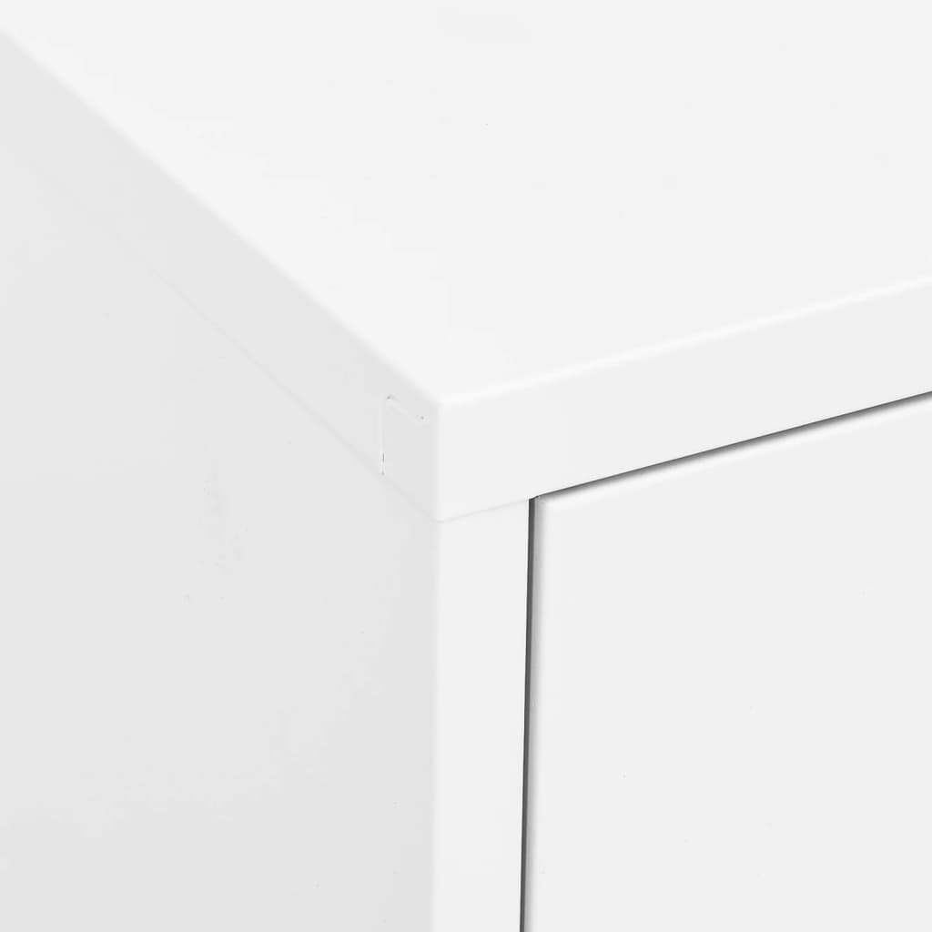 vidaXL Lagerschrank Weiß 80x35x101,5 cm Stahl