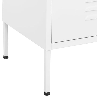 vidaXL Lagerschrank Weiß 80x35x101,5 cm Stahl