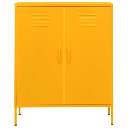 vidaXL Lagerschrank Senfgelb 80x35x101,5 cm Stahl