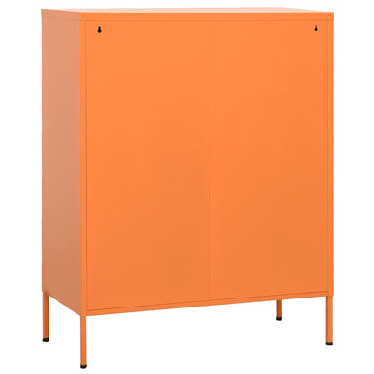 vidaXL Lagerschrank Orange 80x35x101,5 cm Stahl