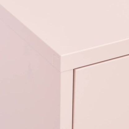 vidaXL Beistellschrank Rosa 80x35x101,5 cm Stahl
