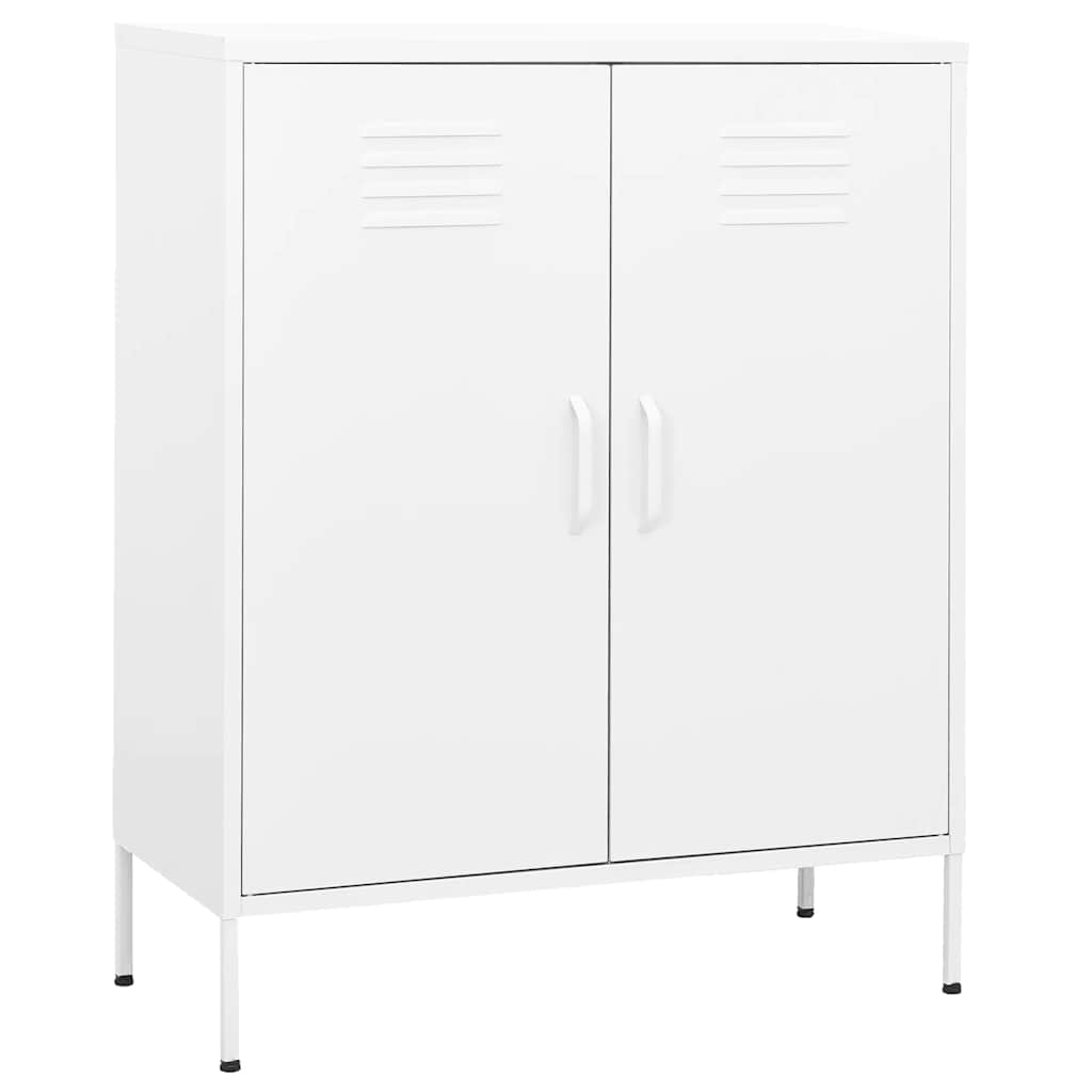 vidaXL Lagerschrank Weiß 80x35x101,5 cm Stahl