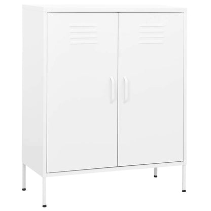 vidaXL Lagerschrank Weiß 80x35x101,5 cm Stahl
