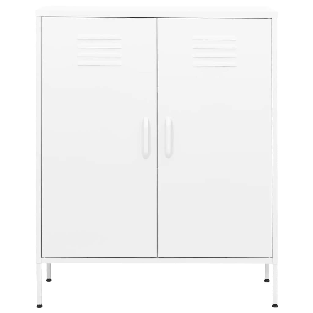 vidaXL Lagerschrank Weiß 80x35x101,5 cm Stahl