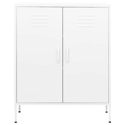 vidaXL Lagerschrank Weiß 80x35x101,5 cm Stahl
