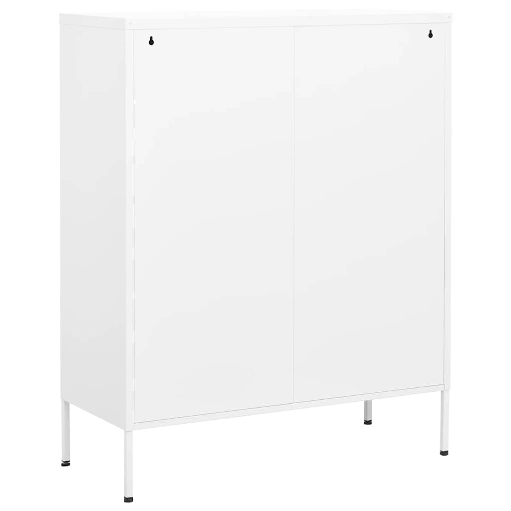 vidaXL Lagerschrank Weiß 80x35x101,5 cm Stahl