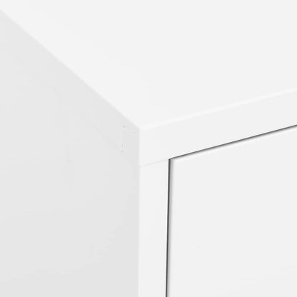 vidaXL Lagerschrank Weiß 80x35x101,5 cm Stahl