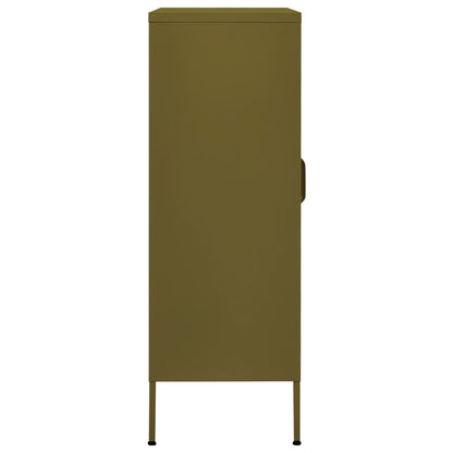 vidaXL Lagerschrank Olivgrün 80x35x101,5 cm Stahl