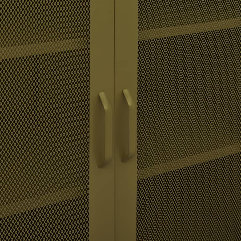 vidaXL Lagerschrank Olivgrün 80x35x101,5 cm Stahl