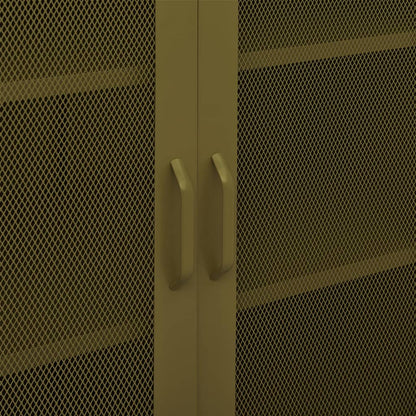 vidaXL Lagerschrank Olivgrün 80x35x101,5 cm Stahl