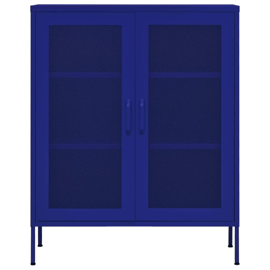 vidaXL Lagerschrank Marineblau 80x35x101,5 cm Stahl