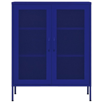 vidaXL Lagerschrank Marineblau 80x35x101,5 cm Stahl