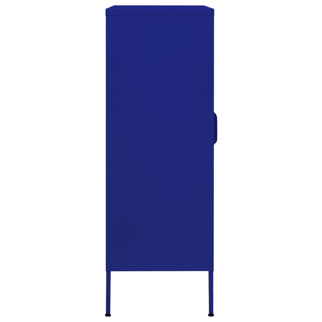 vidaXL Lagerschrank Marineblau 80x35x101,5 cm Stahl