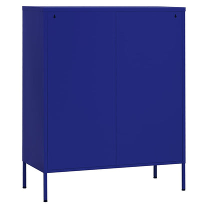 vidaXL Lagerschrank Marineblau 80x35x101,5 cm Stahl