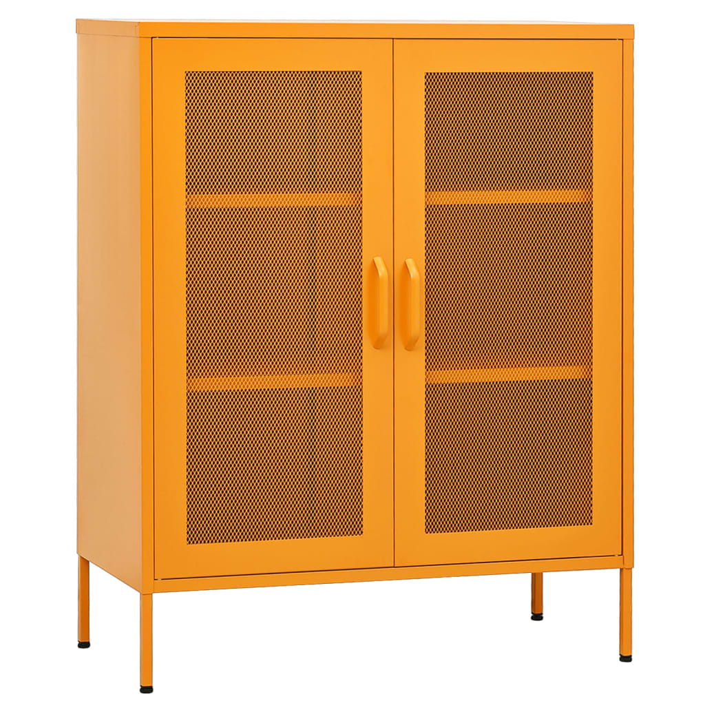 vidaXL Lagerschrank Senfgelb 80 x 35 x 101,5 cm Stahl