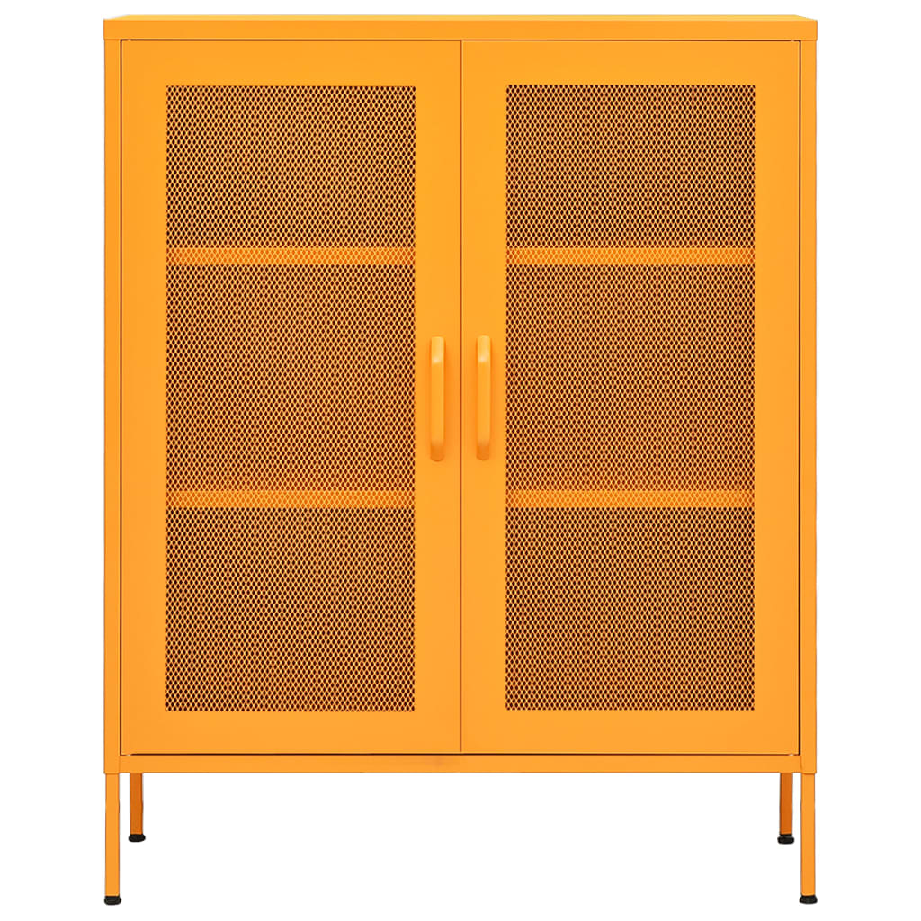 vidaXL Lagerschrank Senfgelb 80 x 35 x 101,5 cm Stahl