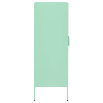 vidaXL Lagerschrank Minzgrün 80x35x101,5 cm Stahl