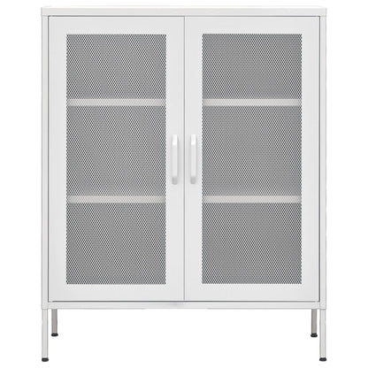 vidaXL Lagerschrank Weiß 80x35x101,5 cm Stahl
