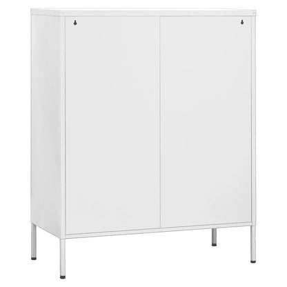 vidaXL Lagerschrank Weiß 80x35x101,5 cm Stahl