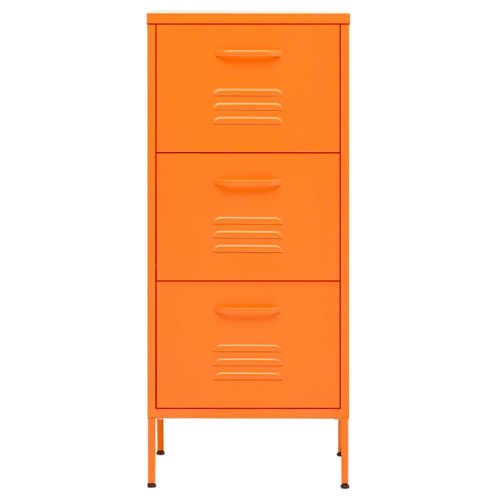 vidaXL Lagerschrank Orange 42,5x35x101,5 cm Stahl