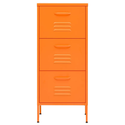 vidaXL Lagerschrank Orange 42,5x35x101,5 cm Stahl