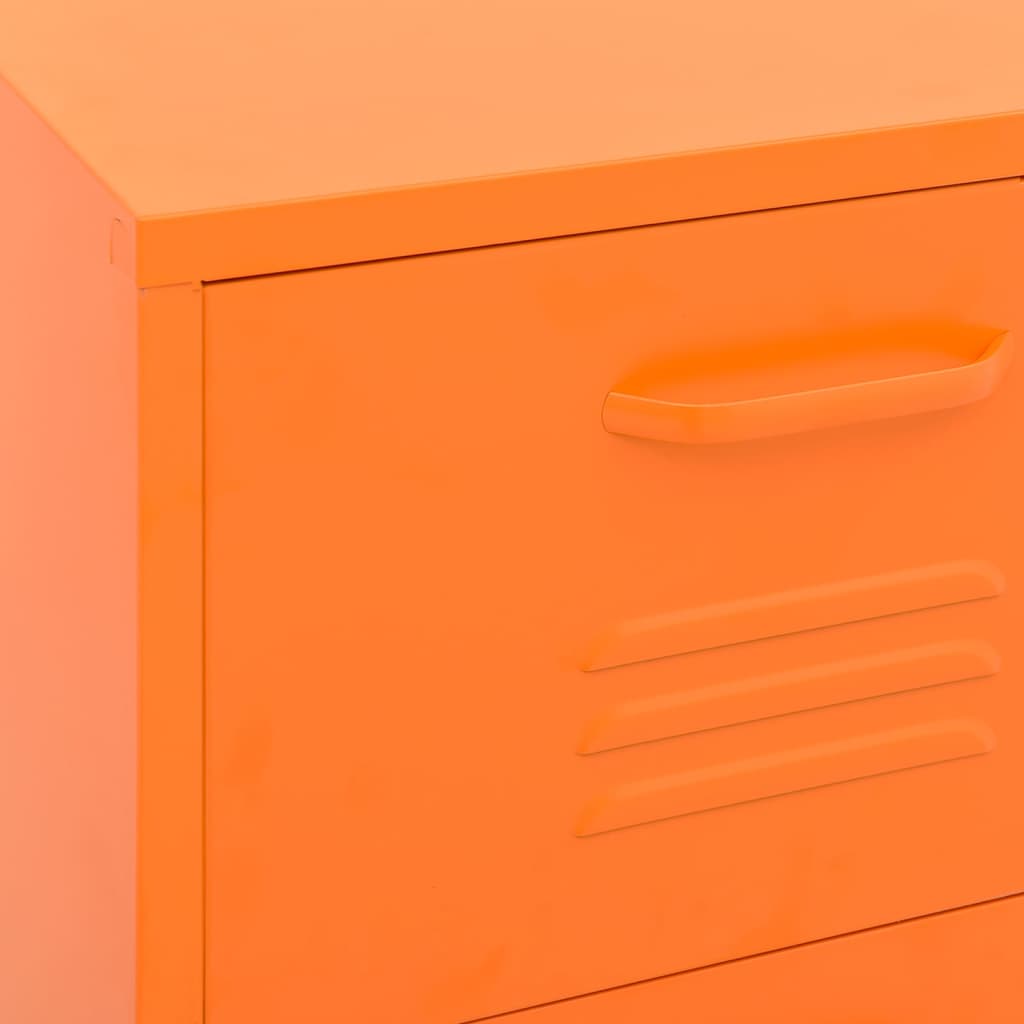 vidaXL Lagerschrank Orange 42,5x35x101,5 cm Stahl