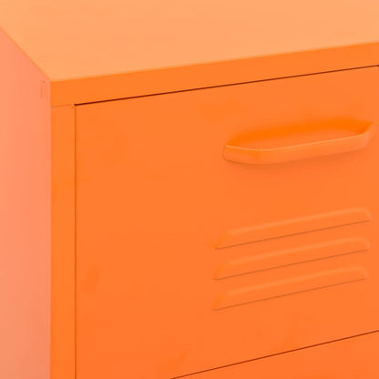 vidaXL Lagerschrank Orange 42,5x35x101,5 cm Stahl