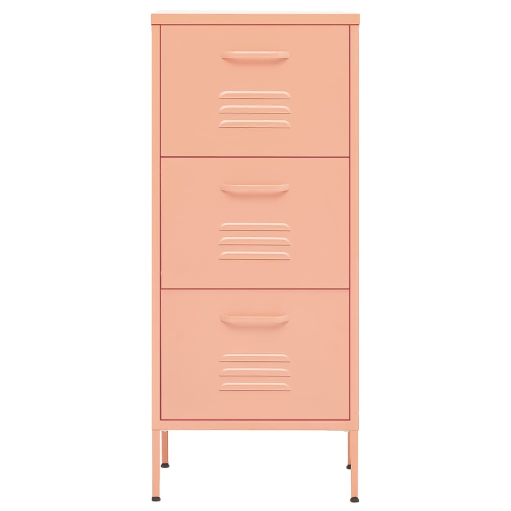 vidaXL Lagerschrank Rosa 42,5x35x101,5 cm Stahl