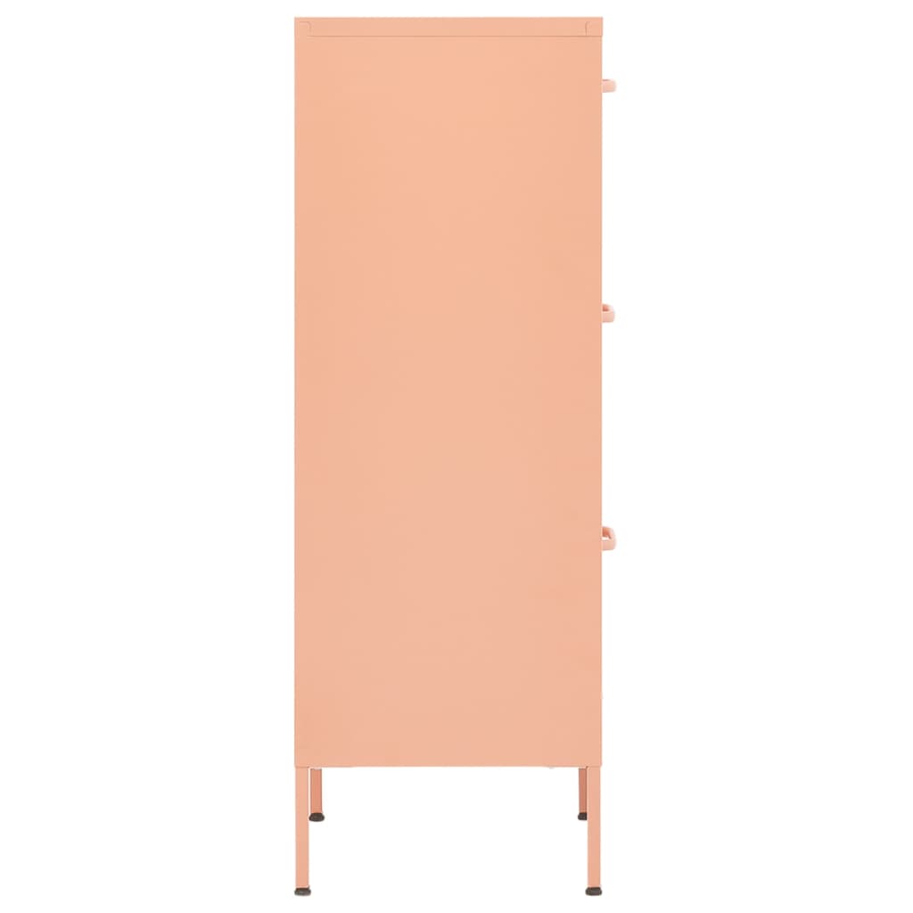 vidaXL Lagerschrank Rosa 42,5x35x101,5 cm Stahl