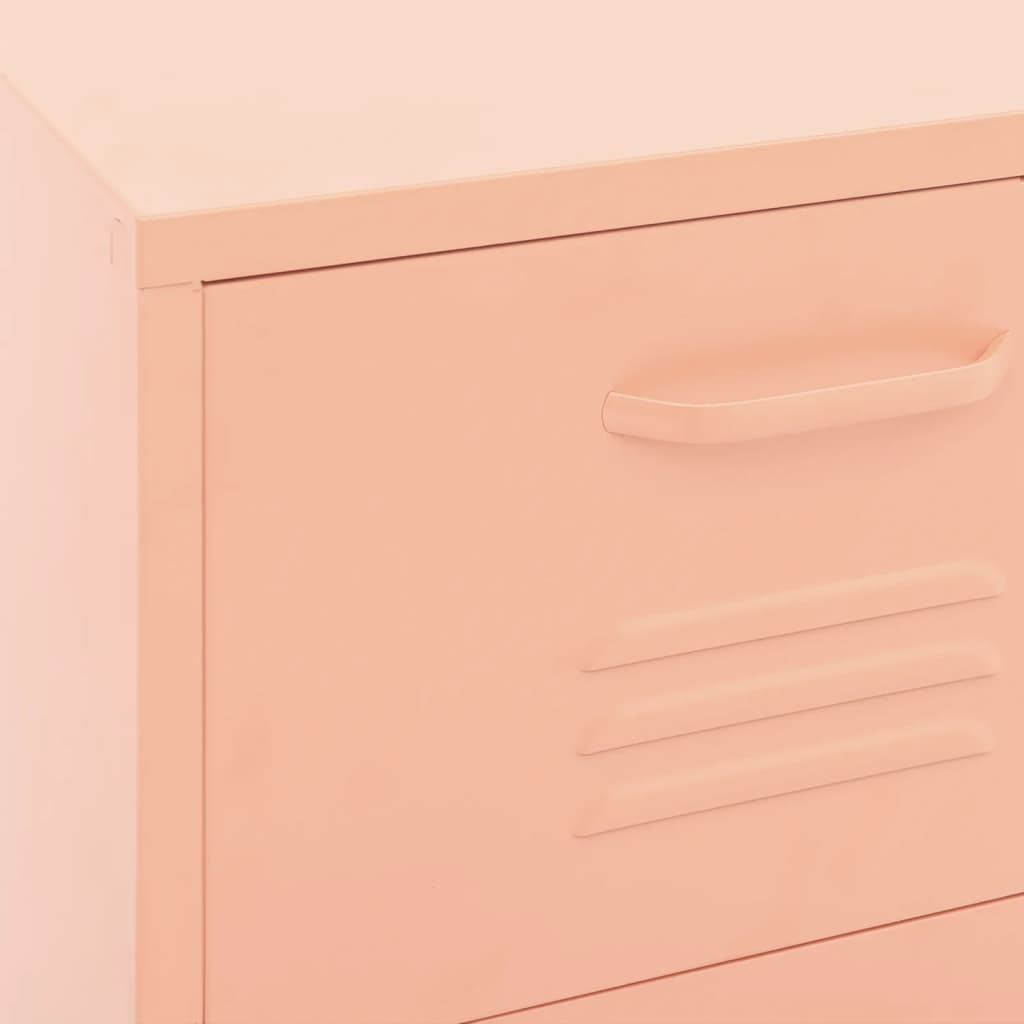 vidaXL Lagerschrank Rosa 42,5x35x101,5 cm Stahl
