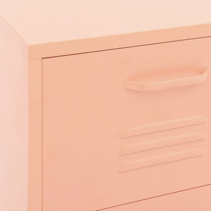 vidaXL Lagerschrank Rosa 42,5x35x101,5 cm Stahl