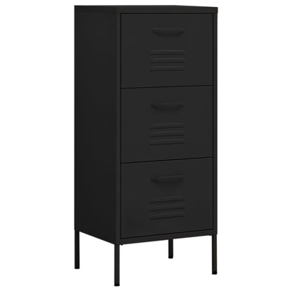 vidaXL Lagerschrank Schwarz 42,5x35x101,5 cm Stahl