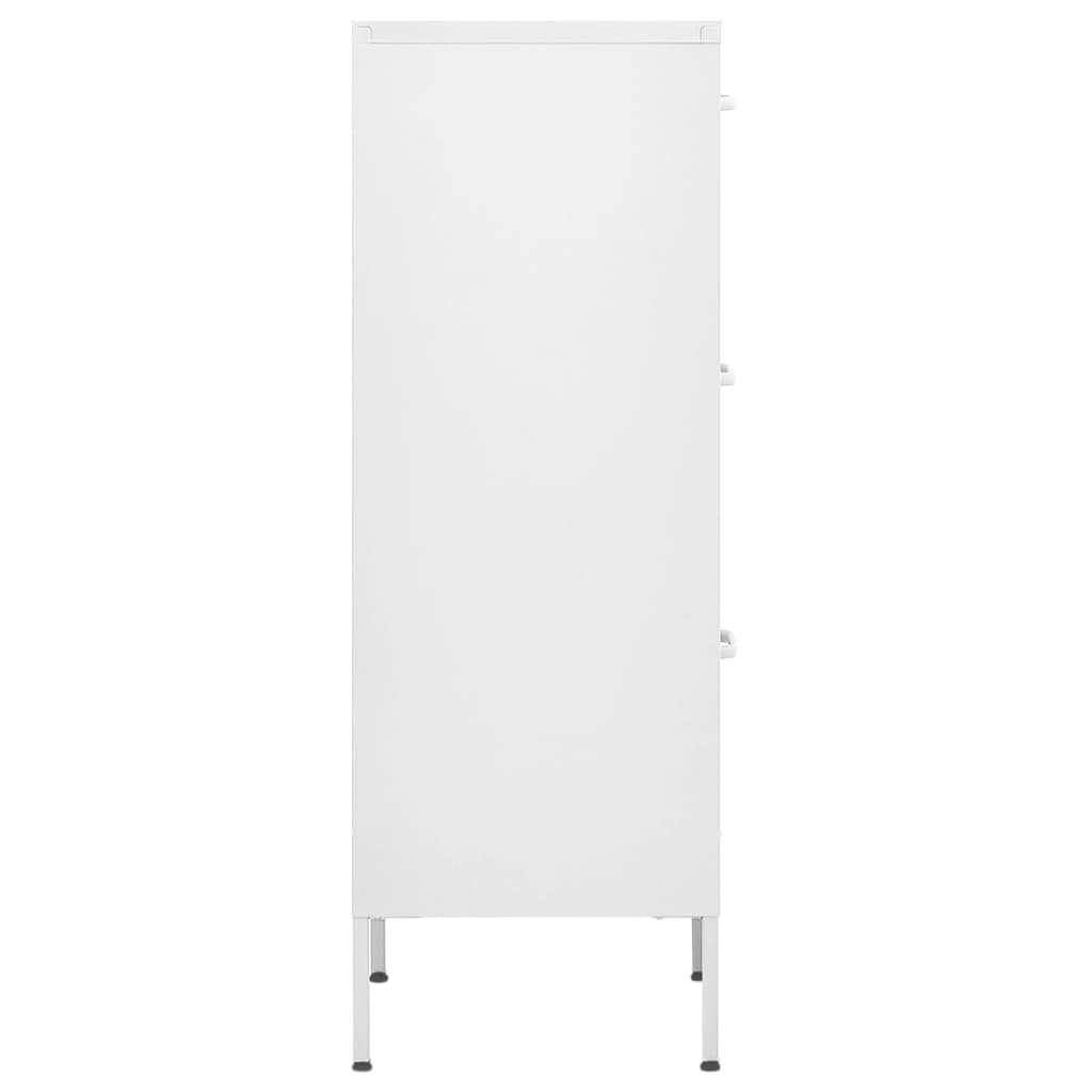 vidaXL Lagerschrank Weiß 42,5x35x101,5 cm Stahl