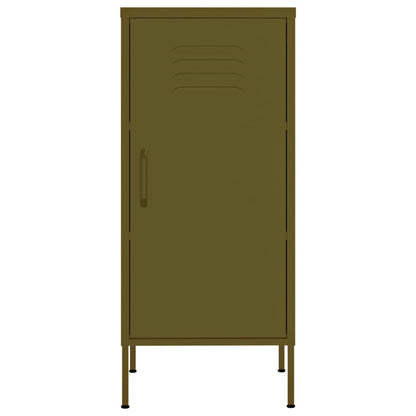 vidaXL Lagerschrank Olivgrün 42,5x35x101,5 cm Stahl