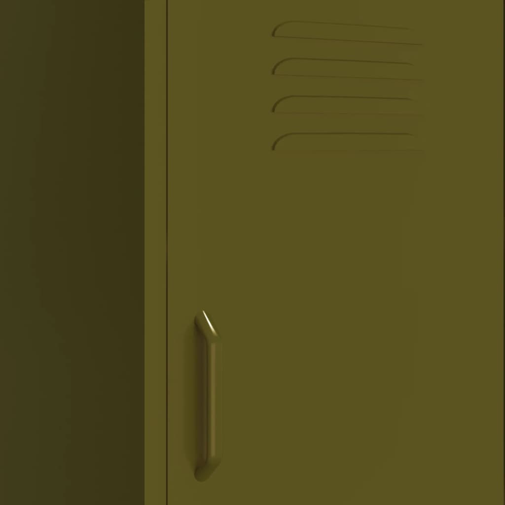 vidaXL Lagerschrank Olivgrün 42,5x35x101,5 cm Stahl