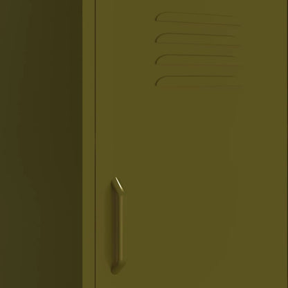 vidaXL Lagerschrank Olivgrün 42,5x35x101,5 cm Stahl